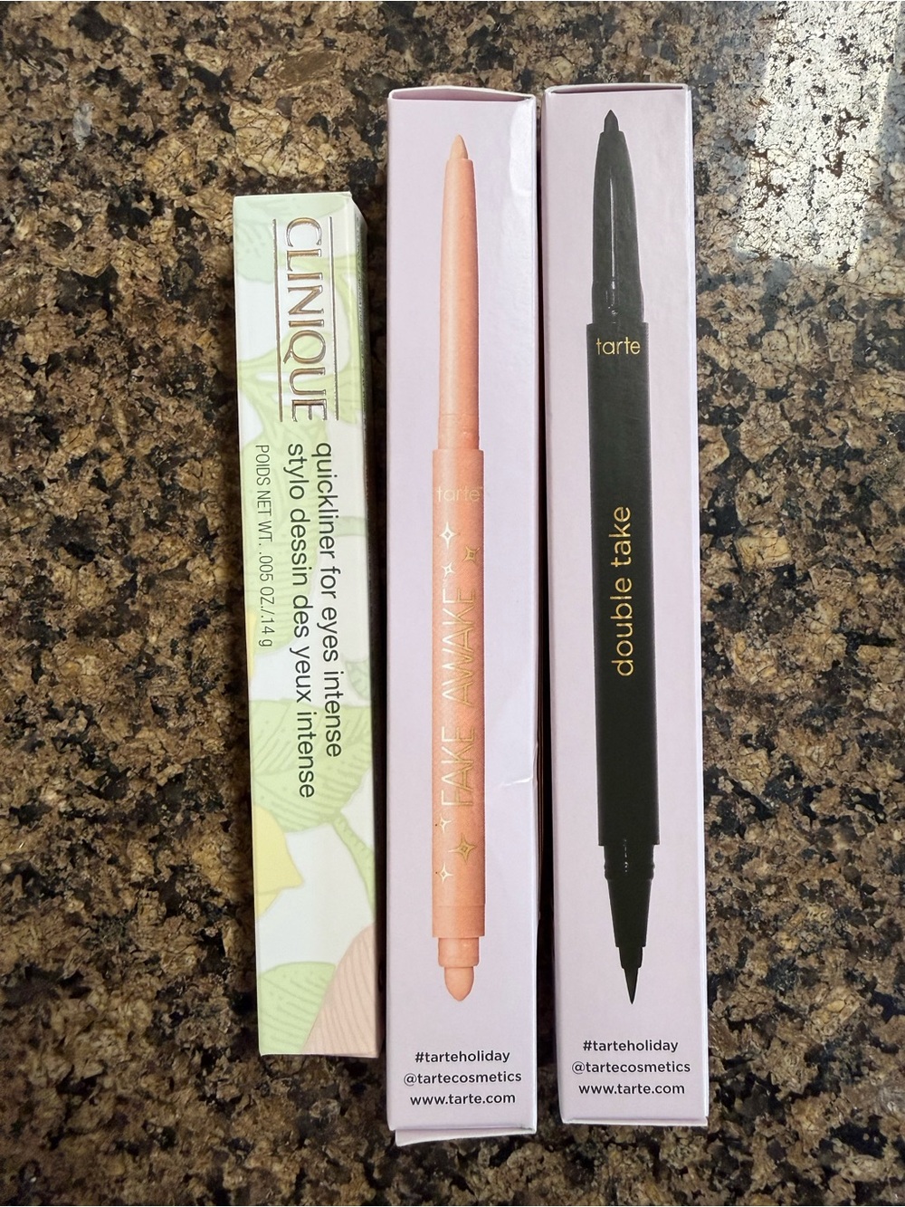 tarte Double Take eyeliner duo in black and peach